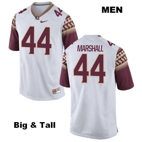 Men's NCAA Nike Florida State Seminoles #44 Chandler Marshall College Big & Tall White Stitched Authentic Football Jersey DBB6569AT